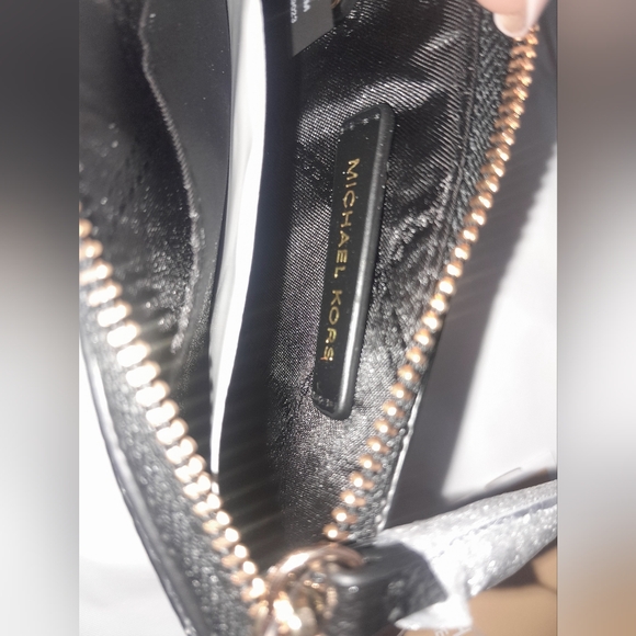 Michael Kors Slim Black Leather Card Holder/With Keyring/Zipper Pouch🌸 - Picture 9 of 10